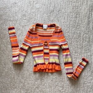 Urban Outfitters Multicolor Striped Cardigan